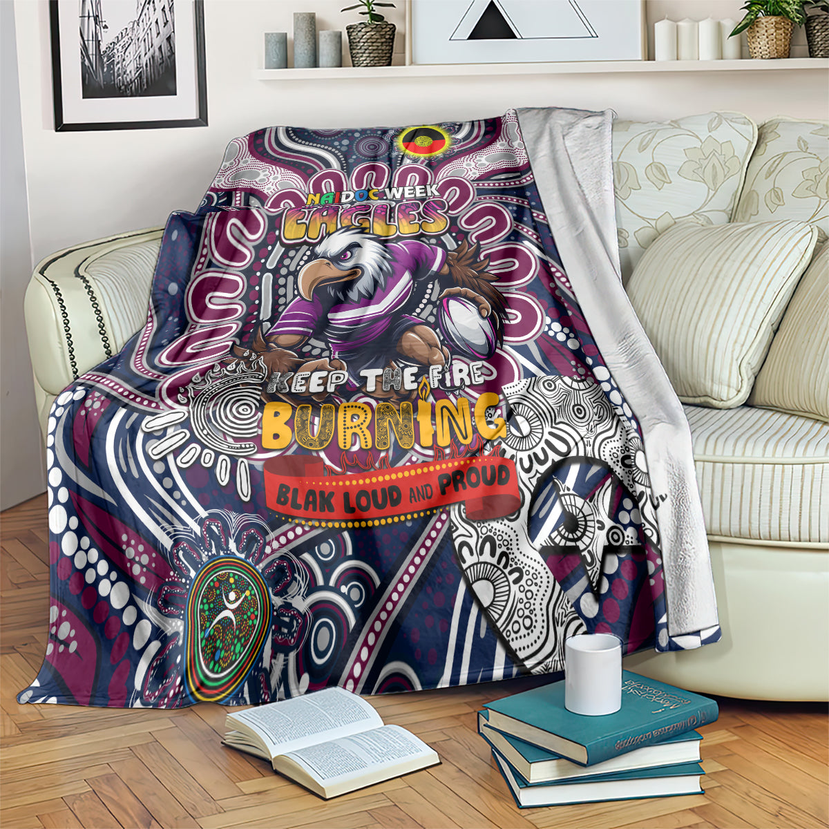 NAIDOC Week 2024 Eagles Blanket Mascot Rugby
