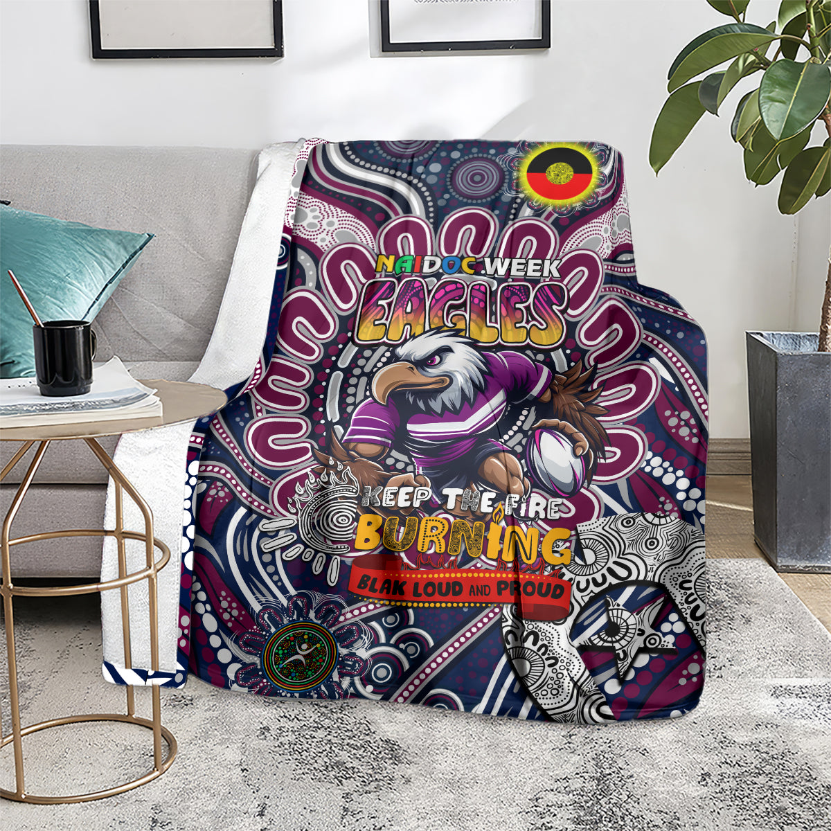 NAIDOC Week 2024 Eagles Blanket Mascot Rugby