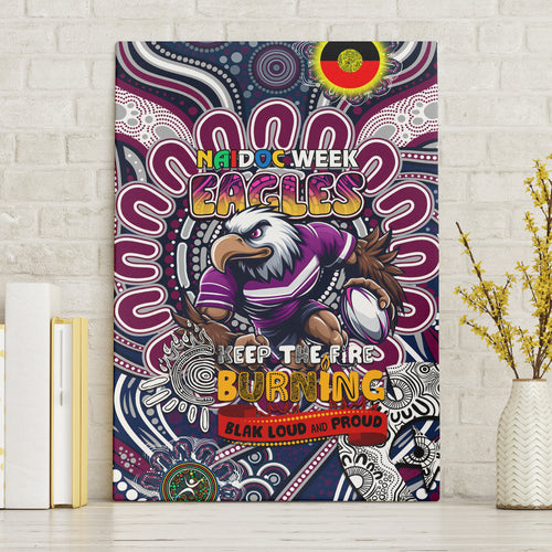 NAIDOC Week 2024 Eagles Canvas Wall Art Mascot Rugby