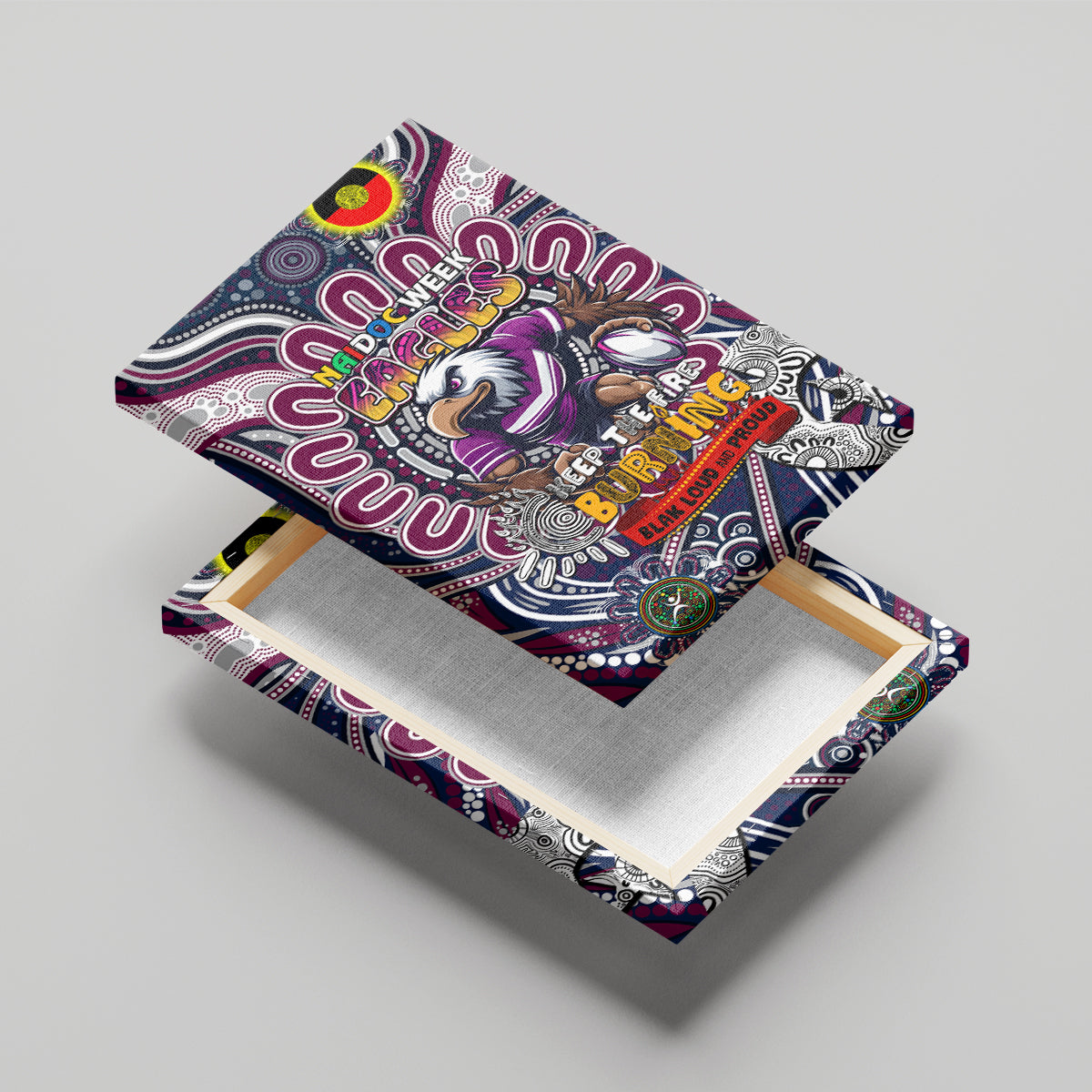 NAIDOC Week 2024 Eagles Canvas Wall Art Mascot Rugby