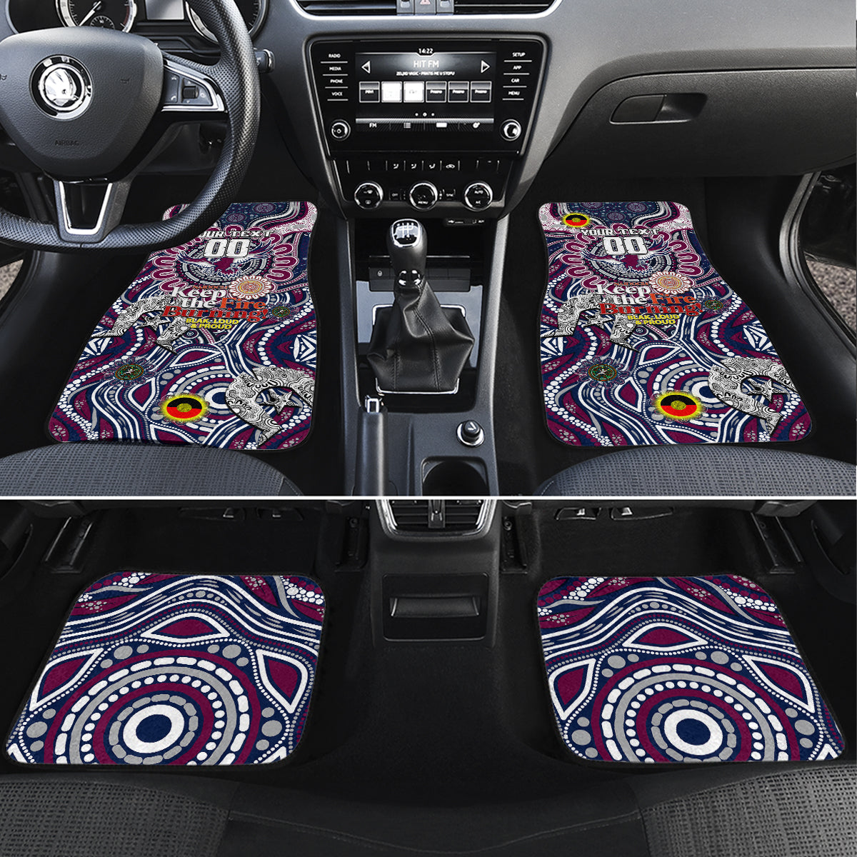 NAIDOC Week 2024 Eagles Car Mats Mascot Rugby