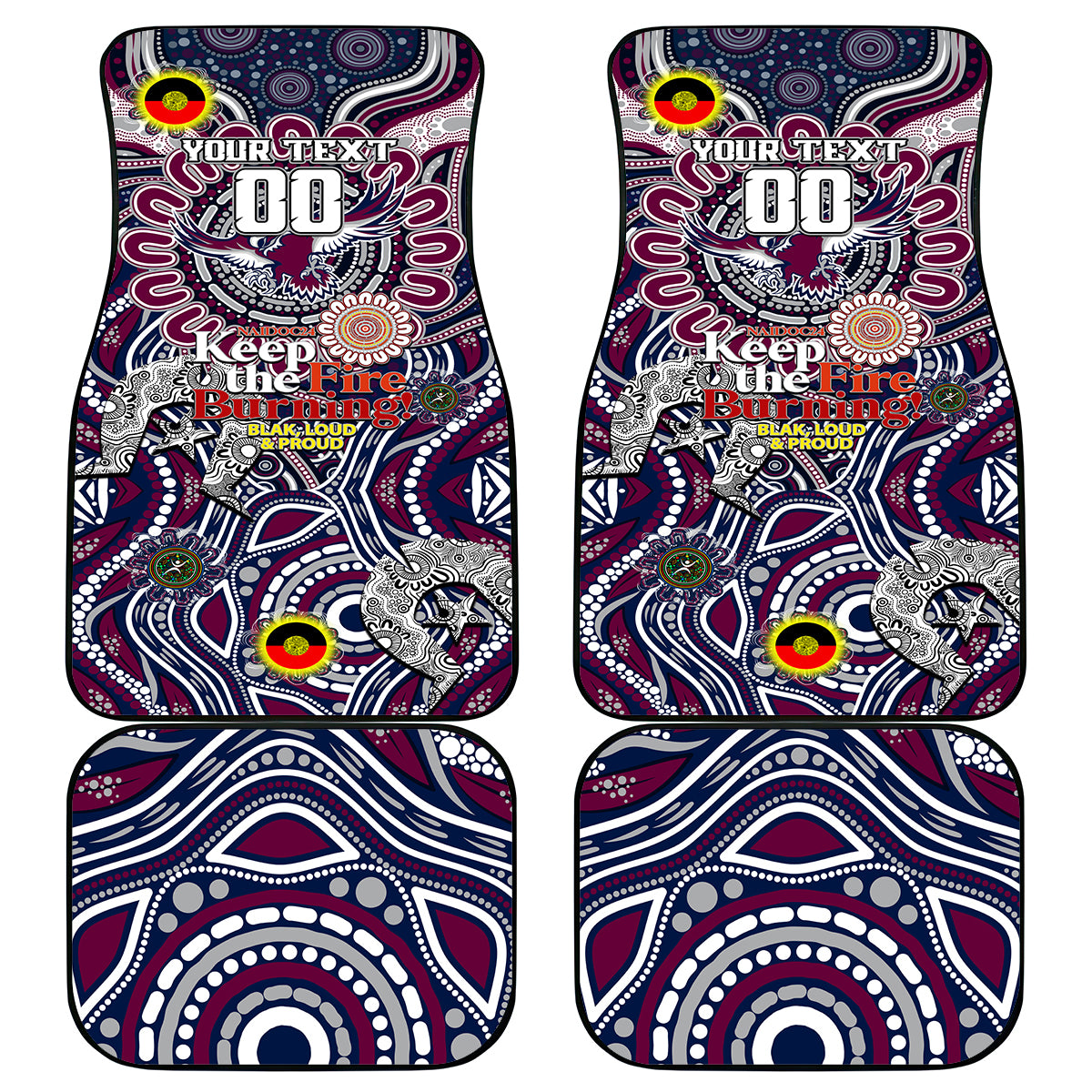 NAIDOC Week 2024 Eagles Car Mats Mascot Rugby
