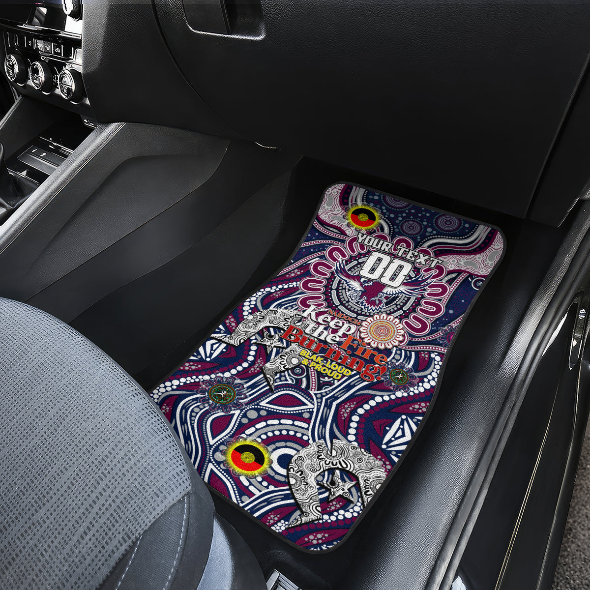 NAIDOC Week 2024 Eagles Car Mats Mascot Rugby