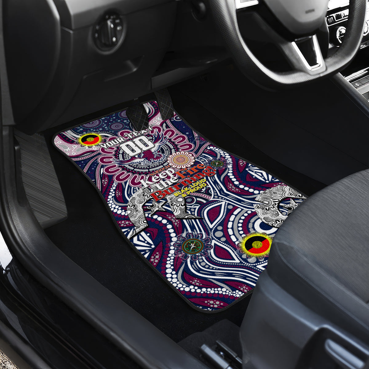 NAIDOC Week 2024 Eagles Car Mats Mascot Rugby