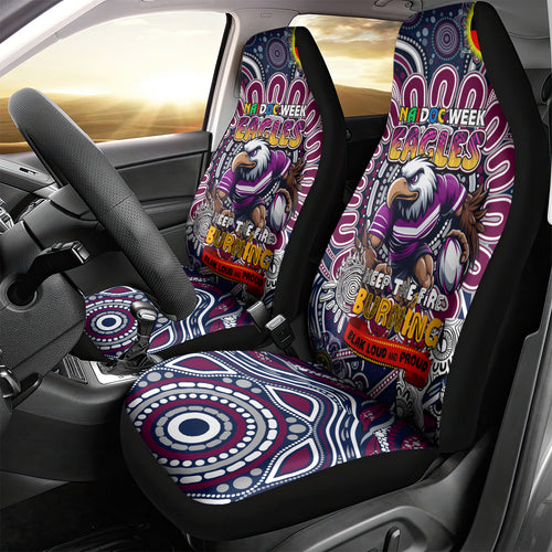 NAIDOC Week 2024 Eagles Car Seat Cover Mascot Rugby