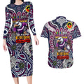 Custom NAIDOC Week 2024 Eagles Couples Matching Long Sleeve Bodycon Dress and Hawaiian Shirt Mascot Rugby