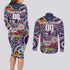 Custom NAIDOC Week 2024 Eagles Couples Matching Long Sleeve Bodycon Dress and Long Sleeve Button Shirt Mascot Rugby