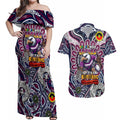 Custom NAIDOC Week 2024 Eagles Couples Matching Off Shoulder Maxi Dress and Hawaiian Shirt Mascot Rugby