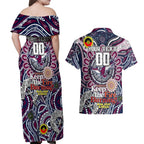 Custom NAIDOC Week 2024 Eagles Couples Matching Off Shoulder Maxi Dress and Hawaiian Shirt Mascot Rugby