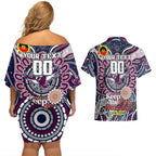Custom NAIDOC Week 2024 Eagles Couples Matching Off Shoulder Short Dress and Hawaiian Shirt Mascot Rugby