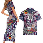Custom NAIDOC Week 2024 Eagles Couples Matching Short Sleeve Bodycon Dress and Hawaiian Shirt Mascot Rugby