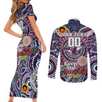 Custom NAIDOC Week 2024 Eagles Couples Matching Short Sleeve Bodycon Dress and Long Sleeve Button Shirt Mascot Rugby