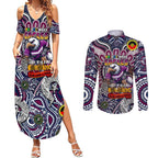Custom NAIDOC Week 2024 Eagles Couples Matching Summer Maxi Dress and Long Sleeve Button Shirt Mascot Rugby