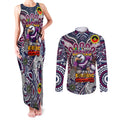 Custom NAIDOC Week 2024 Eagles Couples Matching Tank Maxi Dress and Long Sleeve Button Shirt Mascot Rugby
