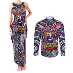 Custom NAIDOC Week 2024 Eagles Couples Matching Tank Maxi Dress and Long Sleeve Button Shirt Mascot Rugby