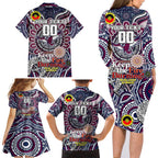 Custom NAIDOC Week 2024 Eagles Family Matching Long Sleeve Bodycon Dress and Hawaiian Shirt Mascot Rugby