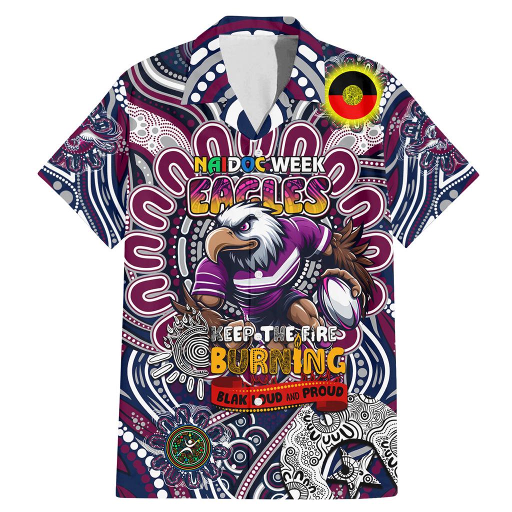 Custom NAIDOC Week 2024 Eagles Family Matching Mermaid Dress and Hawaiian Shirt Mascot Rugby