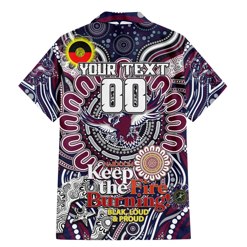 Custom NAIDOC Week 2024 Eagles Family Matching Mermaid Dress and Hawaiian Shirt Mascot Rugby
