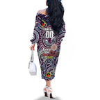 Custom NAIDOC Week 2024 Eagles Family Matching Off The Shoulder Long Sleeve Dress and Hawaiian Shirt Mascot Rugby