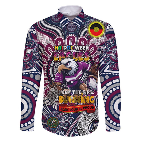 Custom NAIDOC Week 2024 Eagles Family Matching Puletasi and Hawaiian Shirt Mascot Rugby