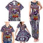 Custom NAIDOC Week 2024 Eagles Family Matching Tank Maxi Dress and Hawaiian Shirt Mascot Rugby