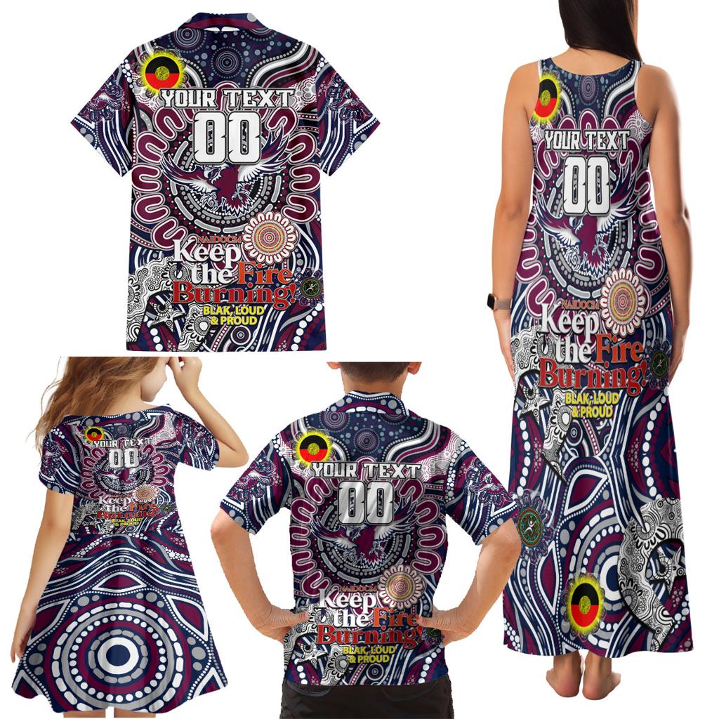 Custom NAIDOC Week 2024 Eagles Family Matching Tank Maxi Dress and Hawaiian Shirt Mascot Rugby