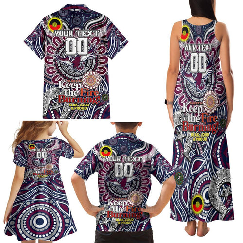 Custom NAIDOC Week 2024 Eagles Family Matching Tank Maxi Dress and Hawaiian Shirt Mascot Rugby