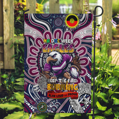 NAIDOC Week 2024 Eagles Garden Flag Mascot Rugby