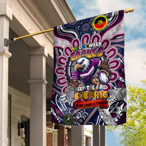 NAIDOC Week 2024 Eagles Garden Flag Mascot Rugby