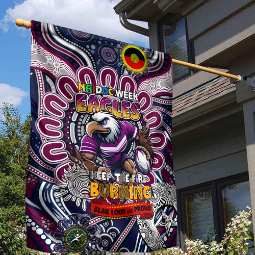 NAIDOC Week 2024 Eagles Garden Flag Mascot Rugby