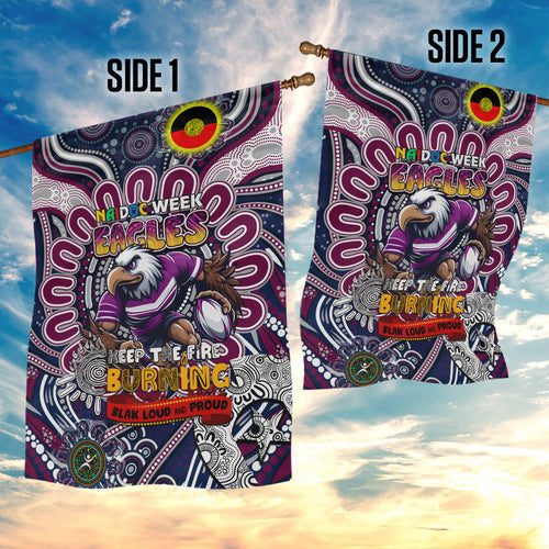 NAIDOC Week 2024 Eagles Garden Flag Mascot Rugby