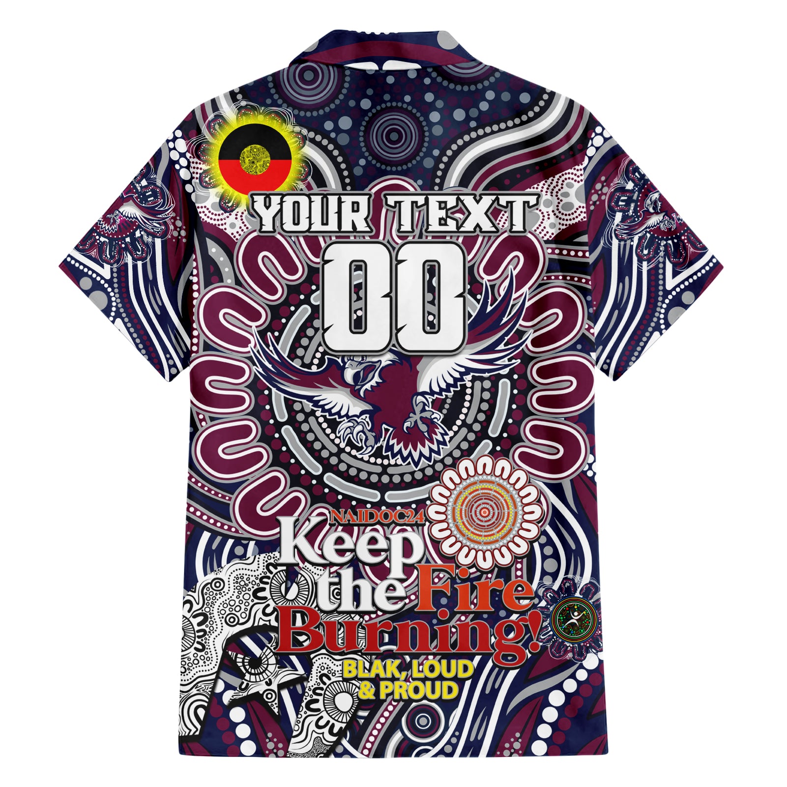 Custom NAIDOC Week 2024 Eagles Hawaiian Shirt Mascot Rugby