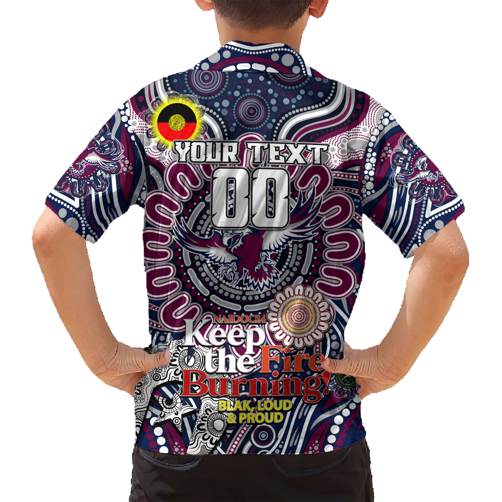 Custom NAIDOC Week 2024 Eagles Hawaiian Shirt Mascot Rugby