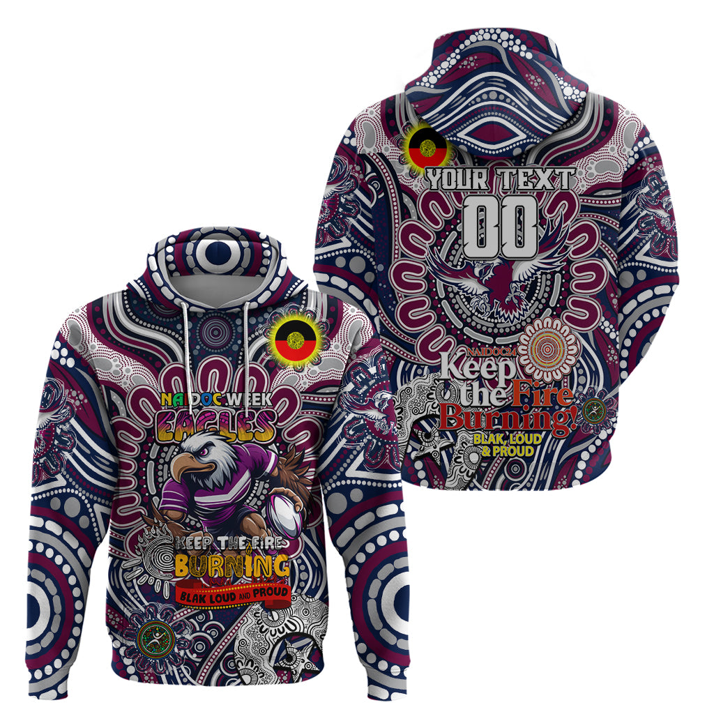 Custom NAIDOC Week 2024 Eagles Hoodie Mascot Rugby