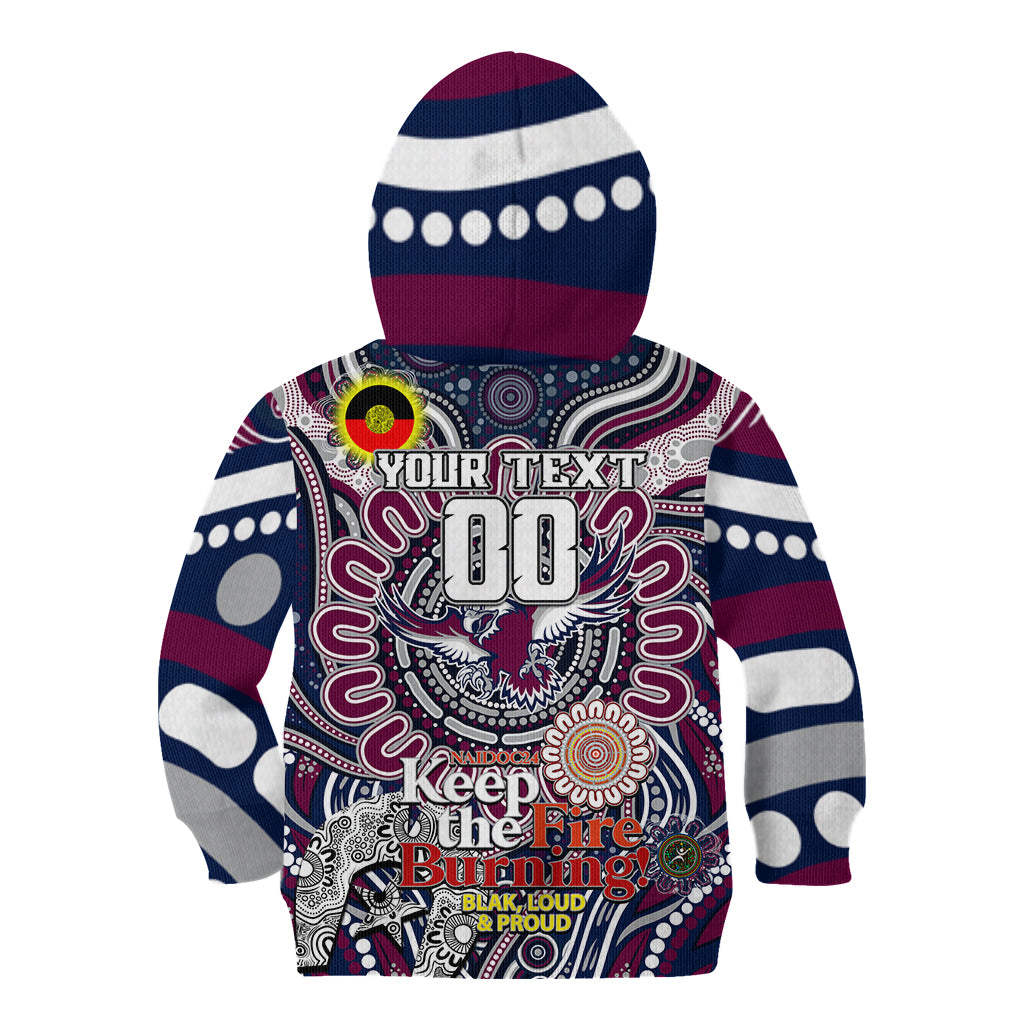 Custom NAIDOC Week 2024 Eagles Kid Hoodie Mascot Rugby