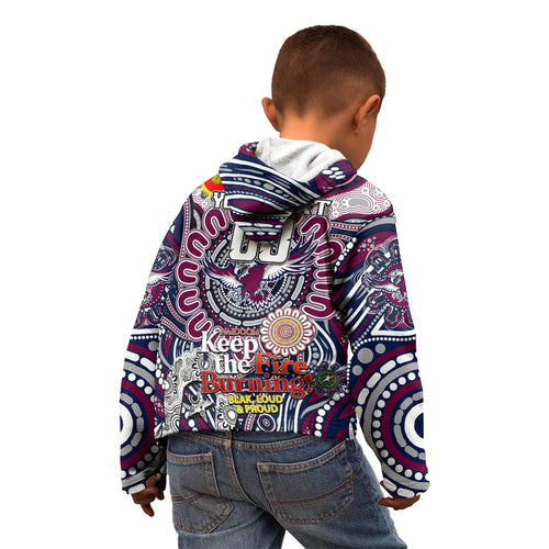 Custom NAIDOC Week 2024 Eagles Kid Hoodie Mascot Rugby