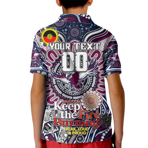 Custom NAIDOC Week 2024 Eagles Kid Polo Shirt Mascot Rugby