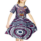 Custom NAIDOC Week 2024 Eagles Kid Short Sleeve Dress Mascot Rugby
