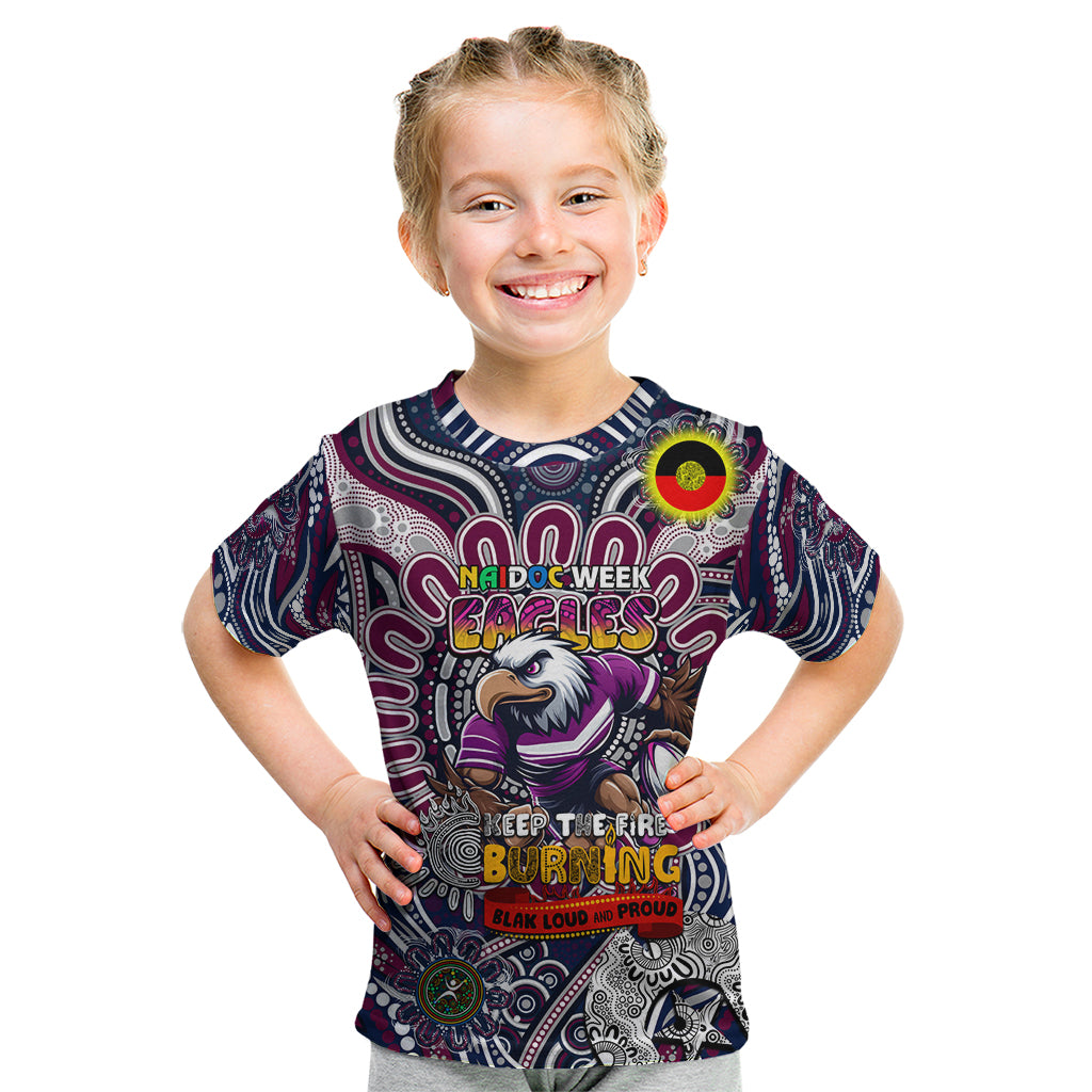 Custom NAIDOC Week 2024 Eagles Kid T Shirt Mascot Rugby