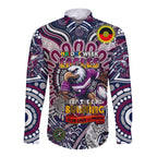 Custom NAIDOC Week 2024 Eagles Long Sleeve Button Shirt Mascot Rugby