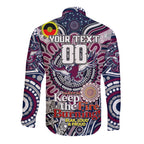Custom NAIDOC Week 2024 Eagles Long Sleeve Button Shirt Mascot Rugby