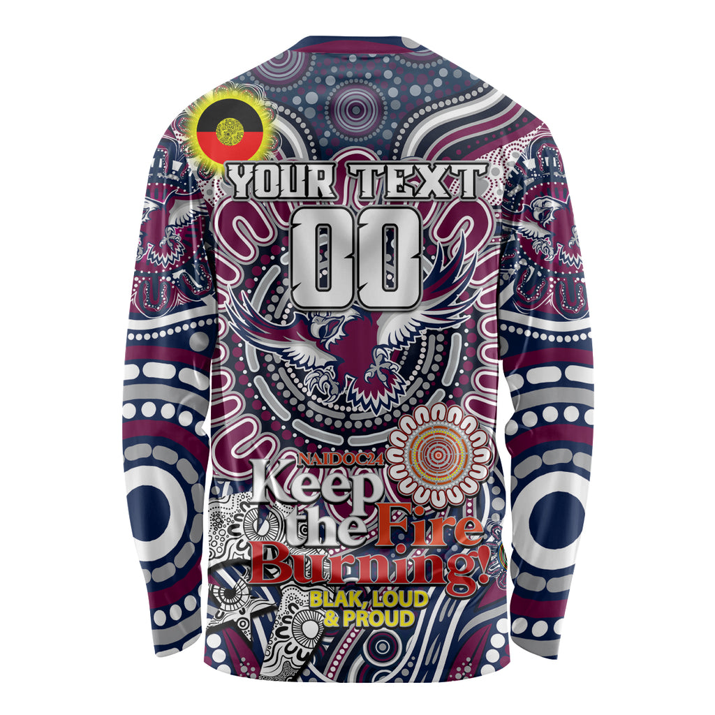 Custom NAIDOC Week 2024 Eagles Long Sleeve Shirt Mascot Rugby