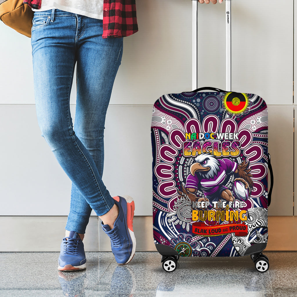 NAIDOC Week 2024 Eagles Luggage Cover Mascot Rugby