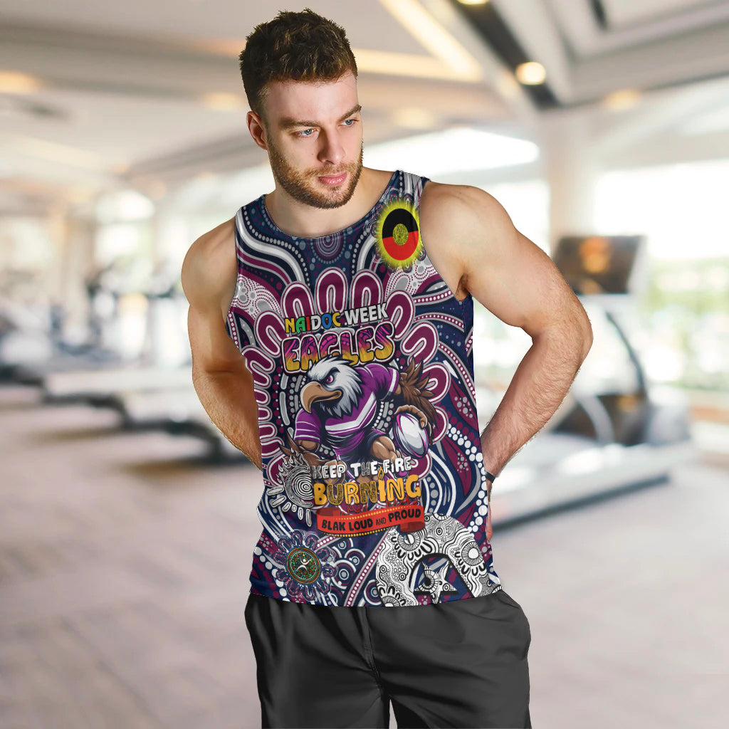 Custom NAIDOC Week 2024 Eagles Men Tank Top Mascot Rugby