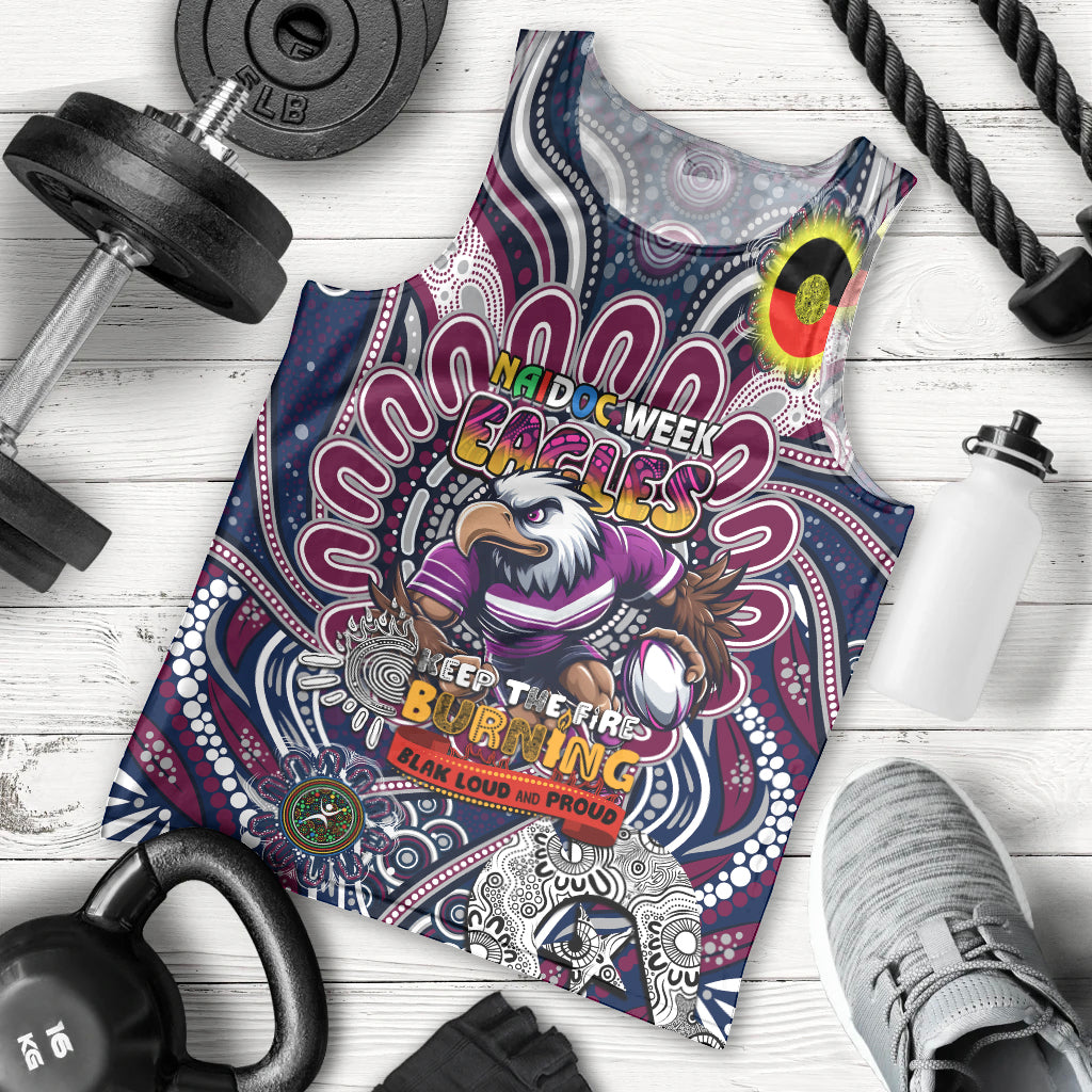 Custom NAIDOC Week 2024 Eagles Men Tank Top Mascot Rugby