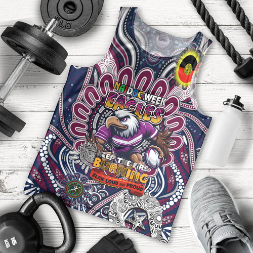Custom NAIDOC Week 2024 Eagles Men Tank Top Mascot Rugby