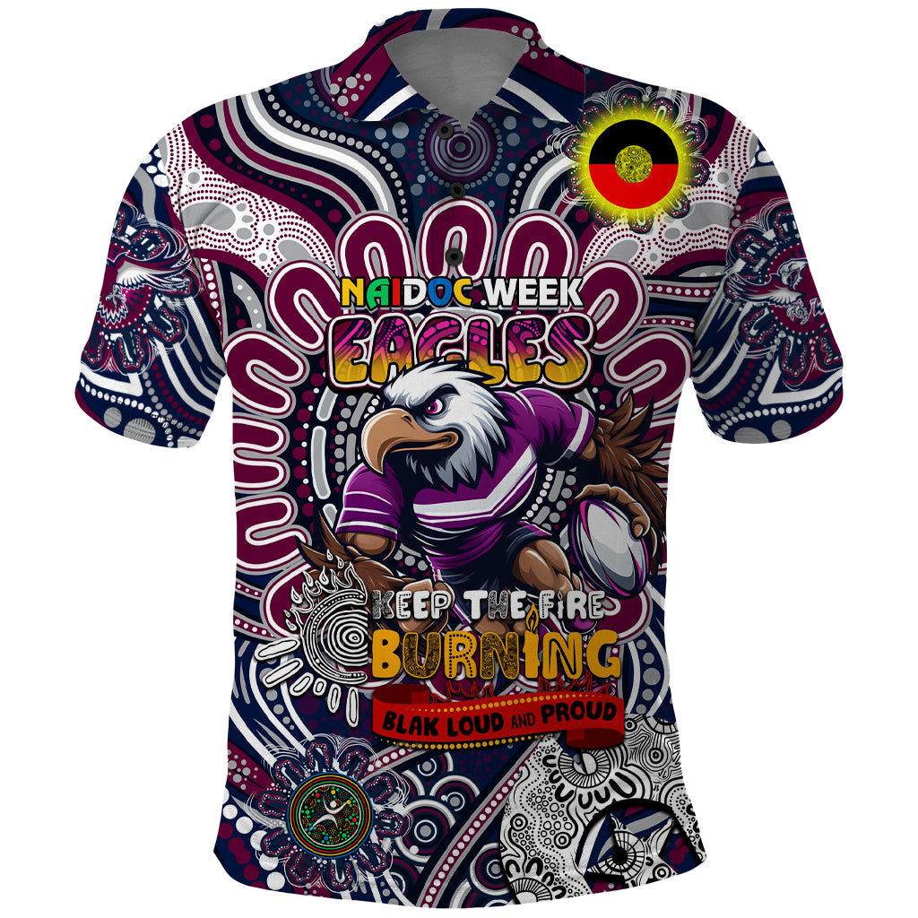 Custom NAIDOC Week 2024 Eagles Polo Shirt Mascot Rugby
