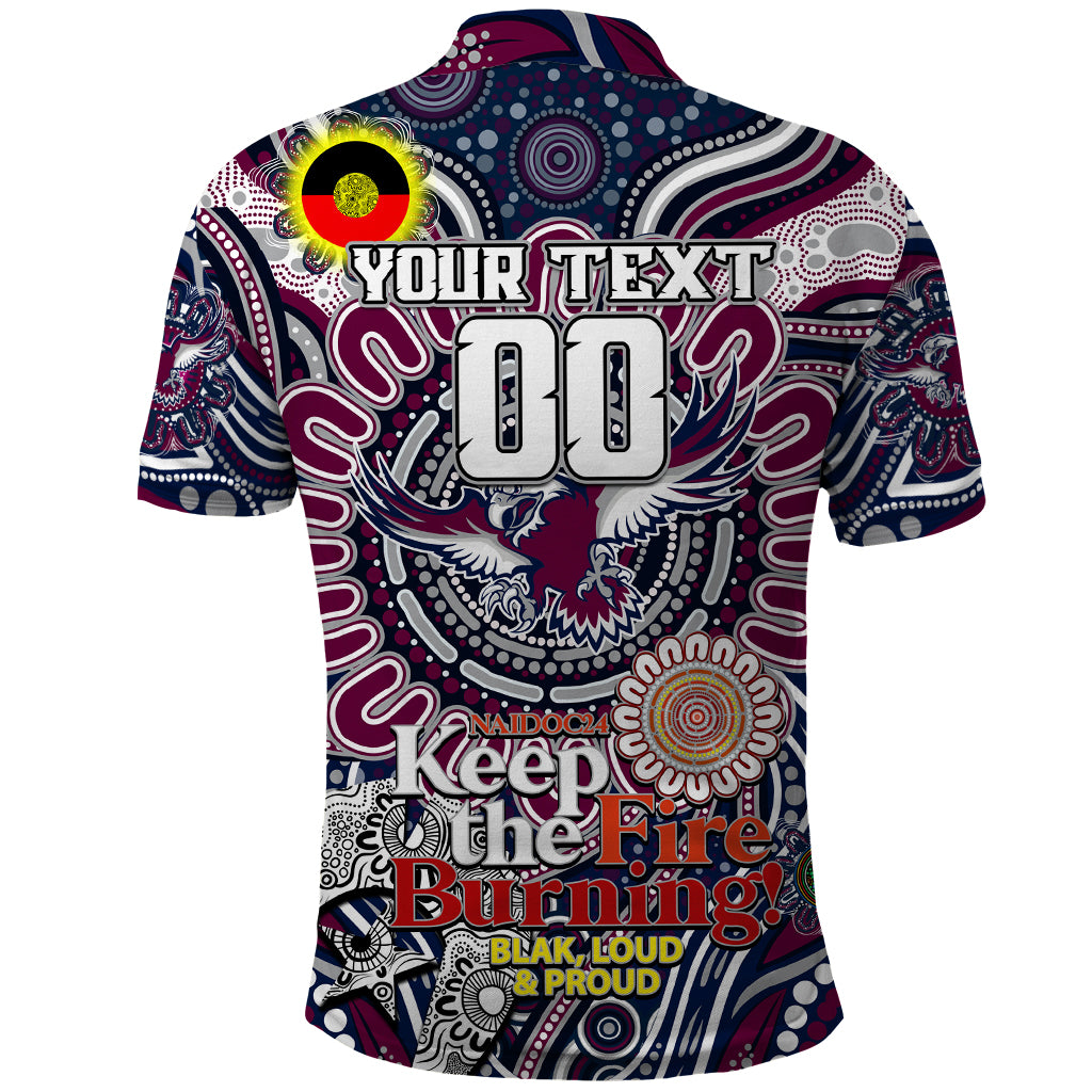 Custom NAIDOC Week 2024 Eagles Polo Shirt Mascot Rugby