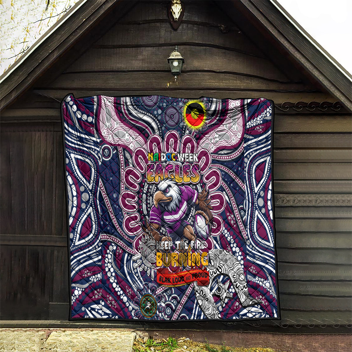 NAIDOC Week 2024 Eagles Quilt Mascot Rugby