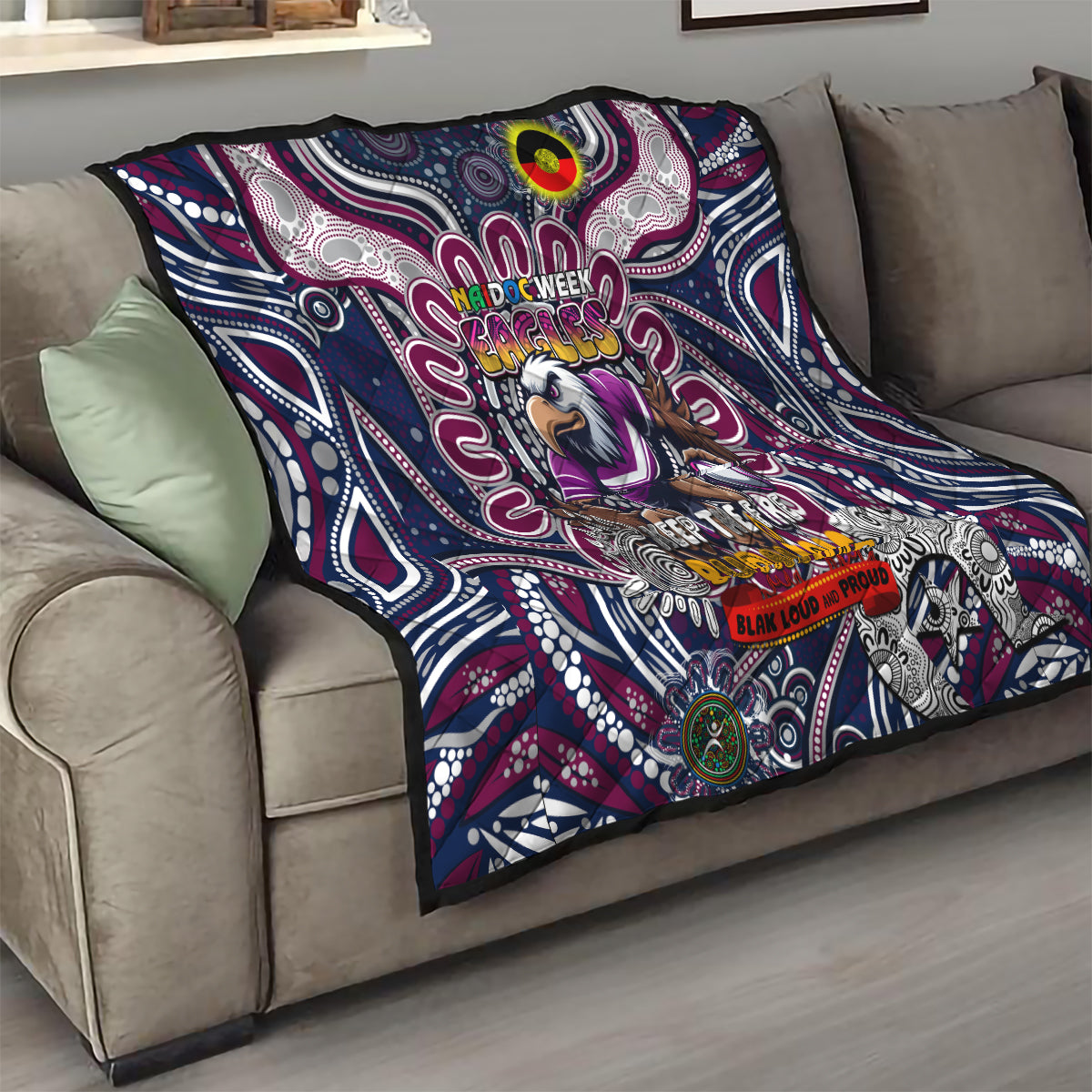 NAIDOC Week 2024 Eagles Quilt Mascot Rugby